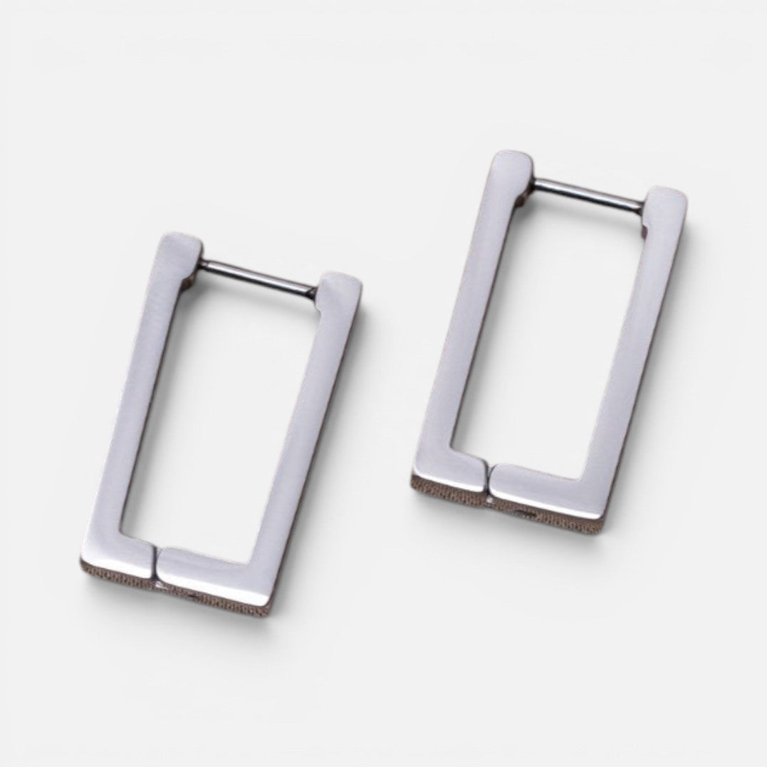 Women's Rectangle Huggie Hoop Earrings