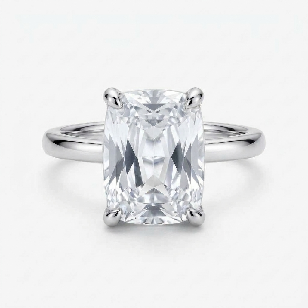 Women's Rectangular Crystal Ring