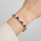 Women's Rectangular Stone Tennis Bracelet