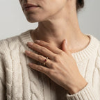 Women's Red Stone Heart Ring