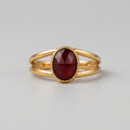 Women's Red Stone Split Band Ring