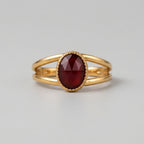 Women's Red Stone Split Band Ring