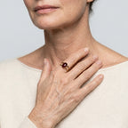 Women's Red Stone Split Band Ring