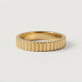 Women's Ribbed Band Ring