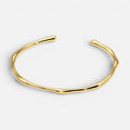 Women's Rippled Open Cuff Bangle
