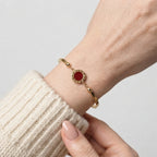 Women's Roman Numeral Disc Bracelet