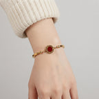 Women's Roman Numeral Disc Bracelet