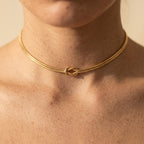 Women's Knot Snake Chain Choker