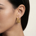 Women's Rope Hoop Earrings