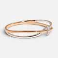 Women's Crossover Crystal Two-Tone Ring