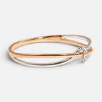 Women's Crossover Crystal Two-Tone Ring