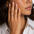 Women's Crossover Crystal Two-Tone Ring