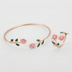 Women's Rose Flower Jewellery Set