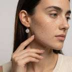 Women's Round Natural Stone Earrings