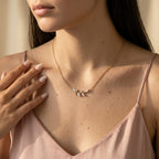 Women's White Stone Vine Pendant Necklace