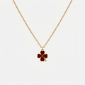 Women's Shamrock Enamel Pendant Necklace