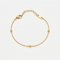 Women's Snake Chain Bead Station Bracelet