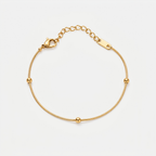 Women's Snake Chain Bead Station Bracelet