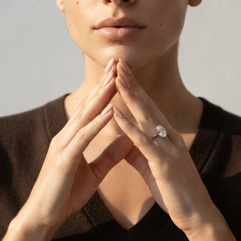 Women's Solitaire Crystal Ring