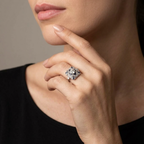 Women's Square Blue Stone Ring
