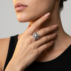 Women's Square Blue Stone Ring
