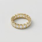 Women's Square Crystal Ring