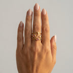Women's Star Crescent Ring