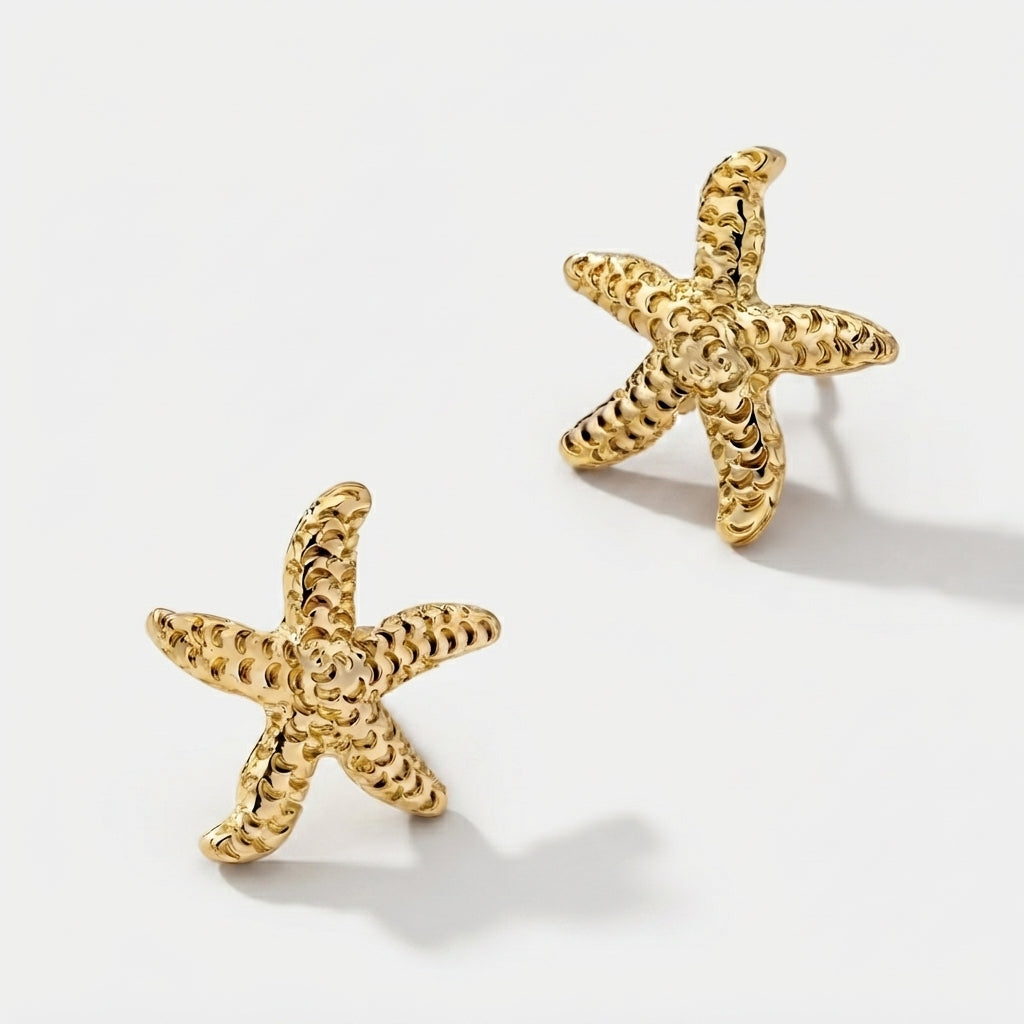 Women's Starfish Stud Earrings