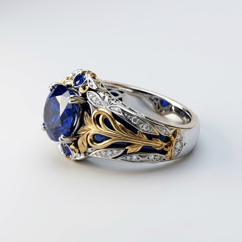 Women's Statement Blue Stone Ring