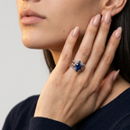 Women's Statement Blue Stone Ring