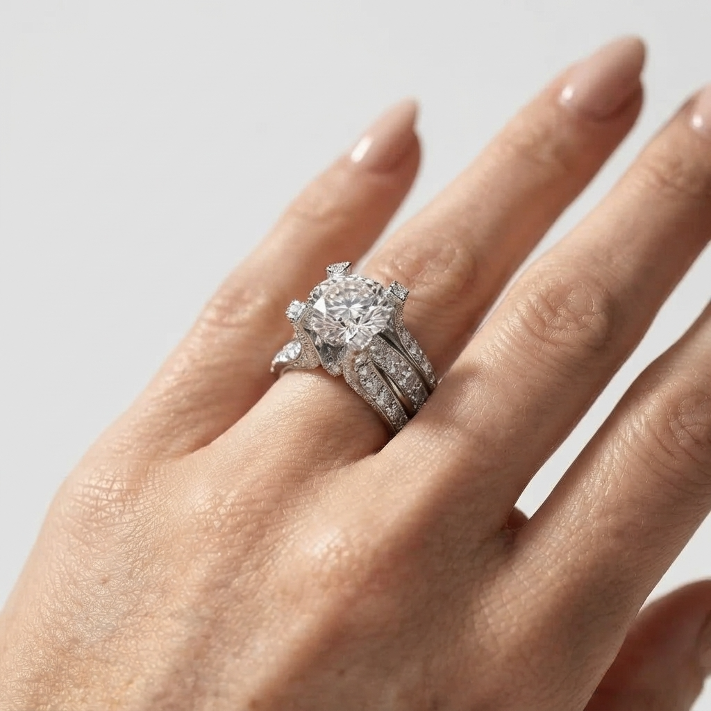 Women's Statement Crystal Ring