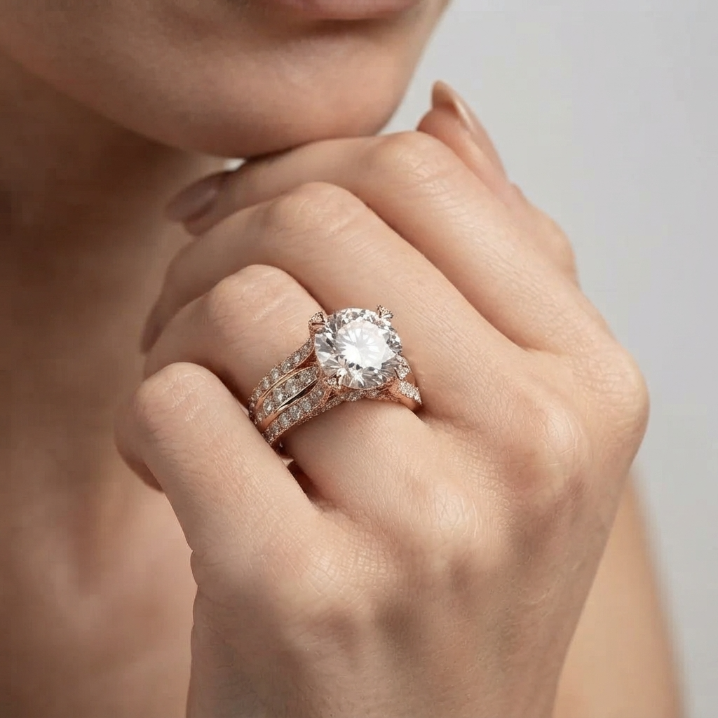 Women's Statement Crystal Ring