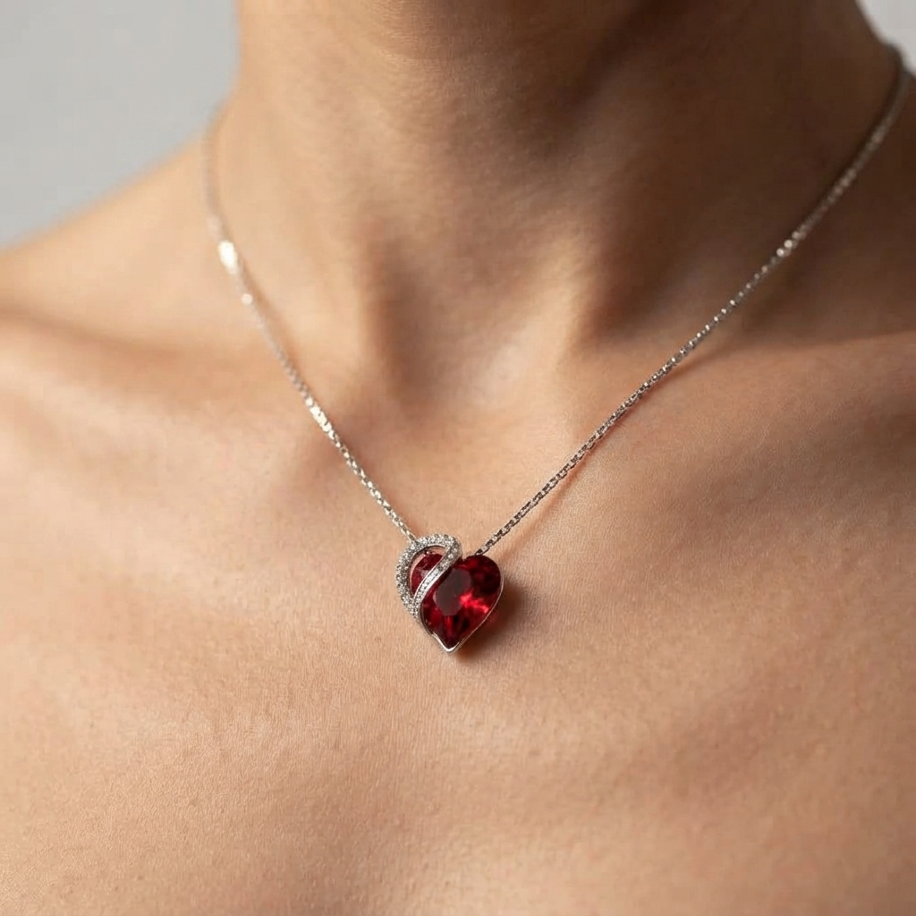 Women's Statement Heart Pendant Necklace