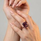 Women's Statement Purple Stone Ring