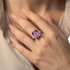 Women's Statement Purple Stone Ring