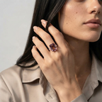 Women's Statement Purple Stone Ring