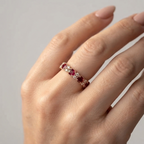 Women's Station Red Stone Ring