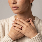 Women's Station Red Stone Ring