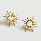 Women's Sunburst Stud Earrings