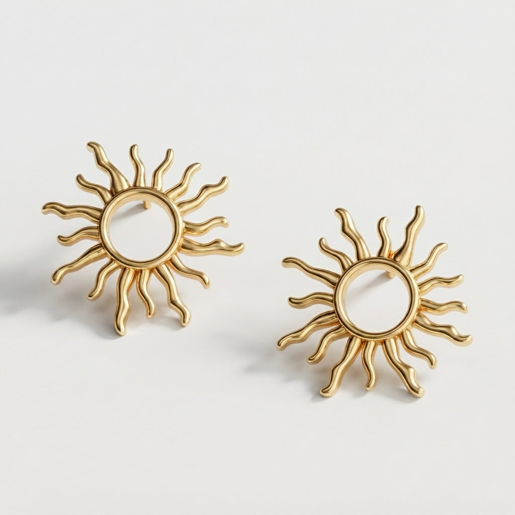 Women's Sunburst Stud Earrings