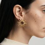 Women's Sunburst Stud Earrings