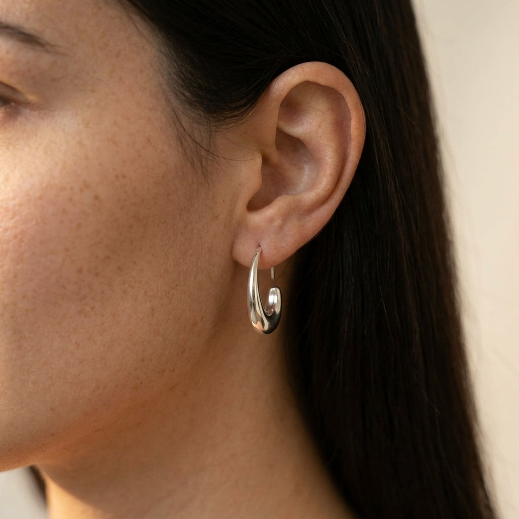 Women's Tapered Hoop Earrings