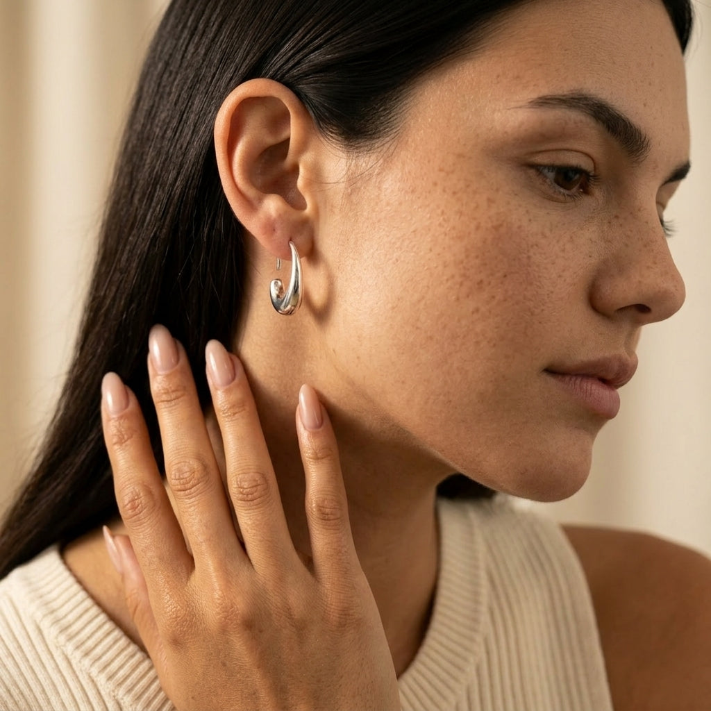 Women's Tapered Hoop Earrings
