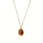 Women's Teardrop Gemstone Necklace