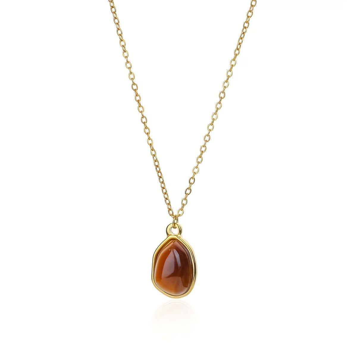 Women's Teardrop Gemstone Necklace