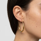 Women's Teardrop Hoop Earrings