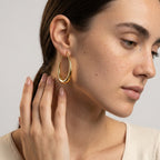 Women's Teardrop Hoop Earrings
