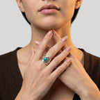 Women's Teardrop Natural Stone Ring
