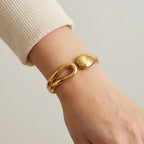 Women's Teardrop Open Cuff Bangle