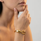 Women's Teardrop Open Cuff Bangle